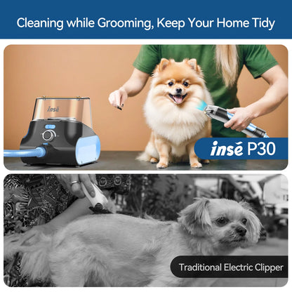 Grooming Vaccum, 4.5L Large Capacity Pet Grooming Kit & 5-In-1 Ultra-Low Noise Pet Grooming Vacu for Dog, Cat