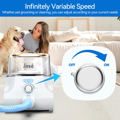 Grooming Vaccum, 4.5L Large Capacity Pet Grooming Kit & 5-In-1 Ultra-Low Noise Pet Grooming Vacu for Dog, Cat