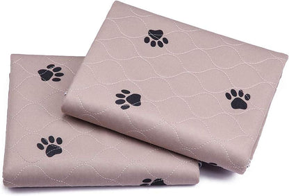 Washable Dog Pee Pads with Puppy Grooming Gloves,Puppy Pads,Reusable Pet Training Pads,Large ,Waterproof Pet Pads for Dog Bed Mat,Super Absorbing Whelping Pads,41X41 Inch (Pack of 2)